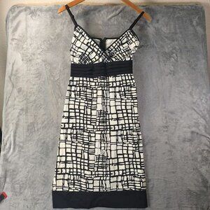Midi Dress 8 Black White